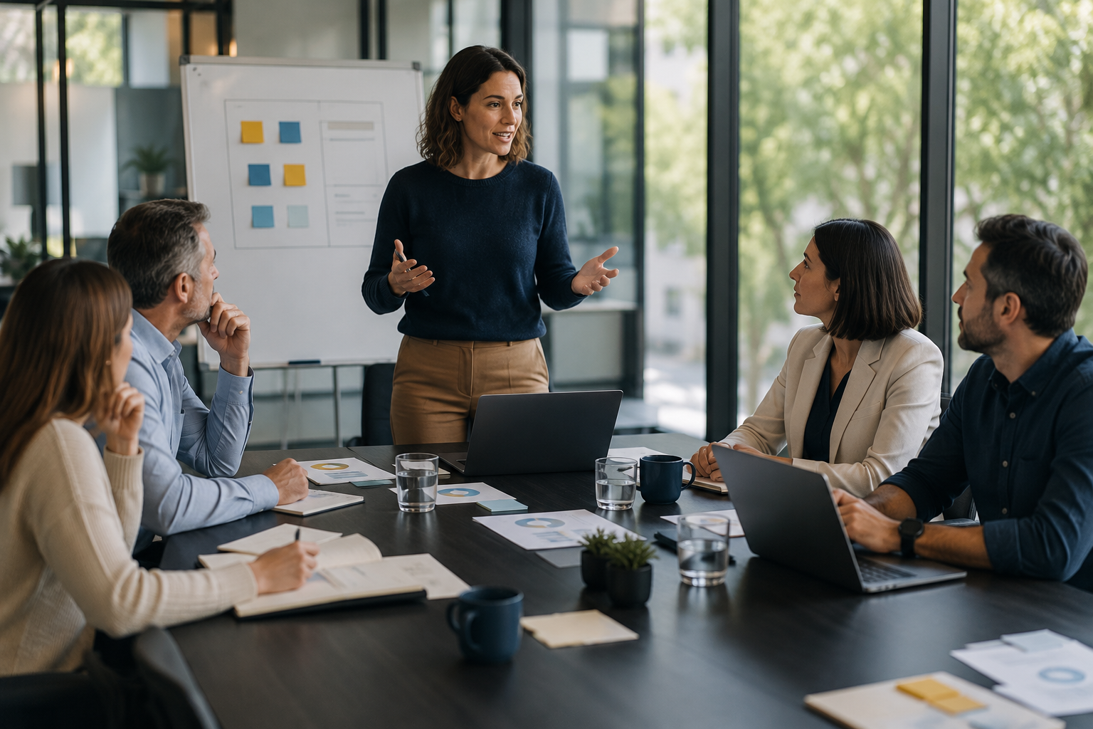 Reuni&oacute;n profesional para dise&ntilde;ar un plan de formaci&oacute;n de empresa